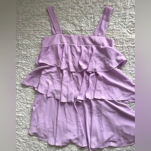 Pastel Purple Ruffle Tiered Dress